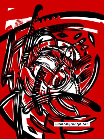calligraphy red
