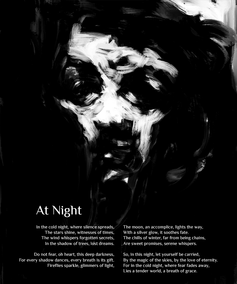 at night